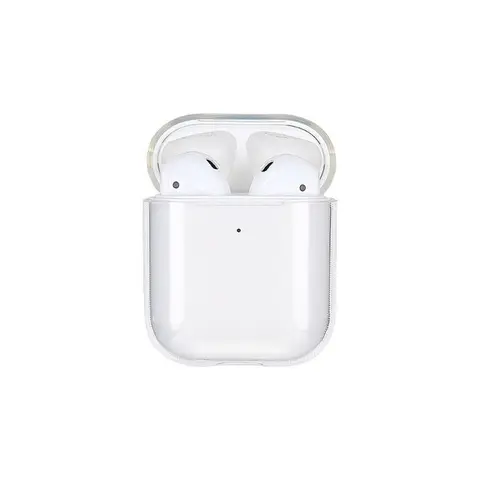 Soft TPU Transparent Cover Earphone Protective Case Clear Skin For AirPoddings 1 2 Charging Box