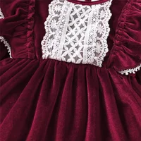 Christmas Party Skirt Baby Girl Long Sleeve Ruffle Satin Finish Dress Fashion Holiday Autumn Winter Wear for Kids Girl 0-7 Years 3