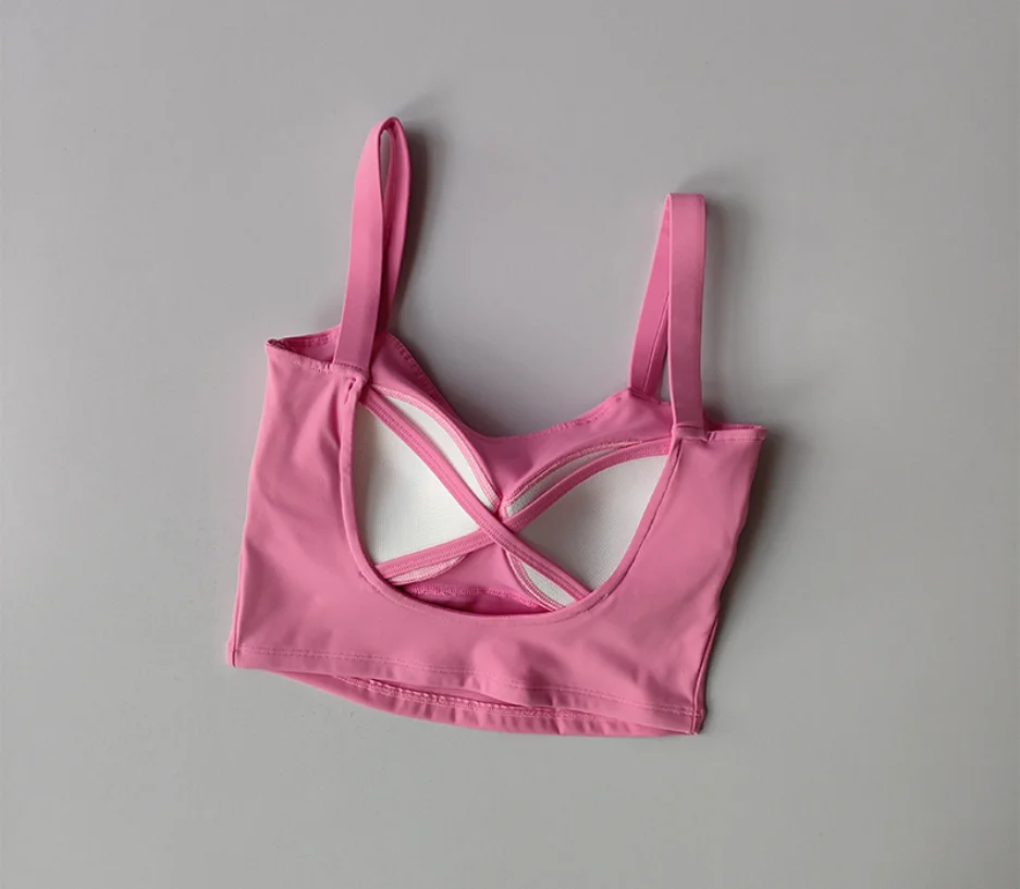 حمالة صدر رياضية صيفية للنساء، أشرطة كتف رفيعة، سو...