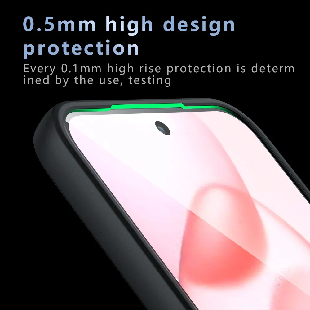 Enhanced Drop-Proof Frosted Soft Edge Case - Semi-Transparent Shockproof Cover