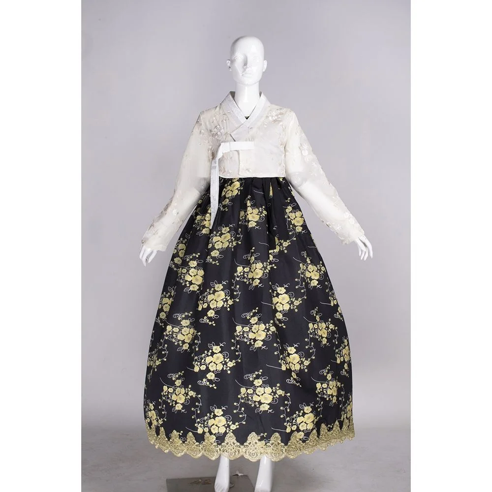 

New product Kim Tae hee Koreans costume Hanbok exquisite embroidery blouse printed skirt Yanji travel photo set