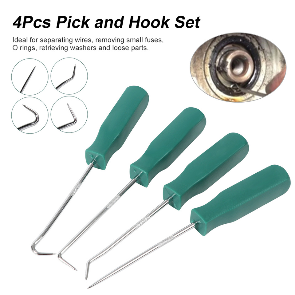 New 4Pcs 140mm Oil Seal Screwdrivers Set Car Auto Vehicle Pick Hooks For Garages General-Plumbers Mechanics Workshop Car Tools