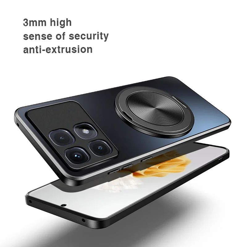 Hard Matte Magnetic Ring Protective Phone Case Shell