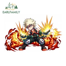 EARLFAMILY – autocollants de voiture, 13cm x 8.3cm, pour My Hero Academia Bakugou, dessin animé, décor de moto, ordinateur portable