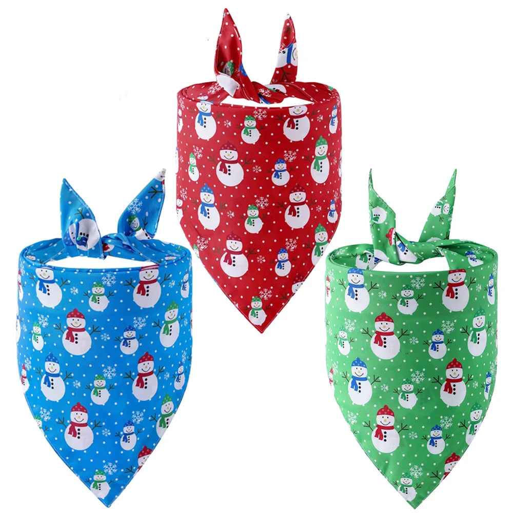 

Sucado Dog Bandana Christmas New Year Pet Scarf Triangle Bibs Kerchief Dogs Accessories for Small Medium Large Pets