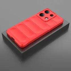 Premium Heavy - Duty Armor Phone Case - Shockproof Protective Cover for Redmi 13x (China Red)