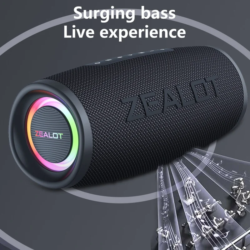 ZEALOT Bluetooth S56 40W IPX6防水 ZEALOT-S56 Bluetooth Speaker 40W Output Power Bluetooth Speaker