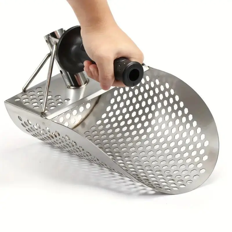 Beach Sand Scoop Shovel Metal Detector Sand Scoops Treasure Detecting Metal Detector Hunting Stainless Steel Tool Hex 3