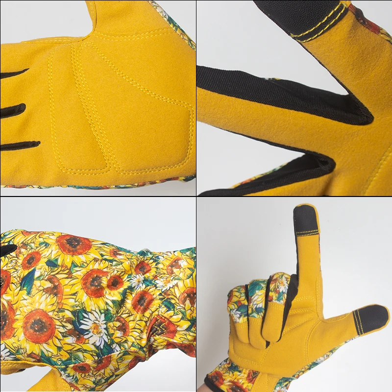 Outdoor Gardening Gloves Microfiber Leather Anti-thorn Weeding Sports Motorcycle Driver Wear-resistant Gloves With Touch Screen 5