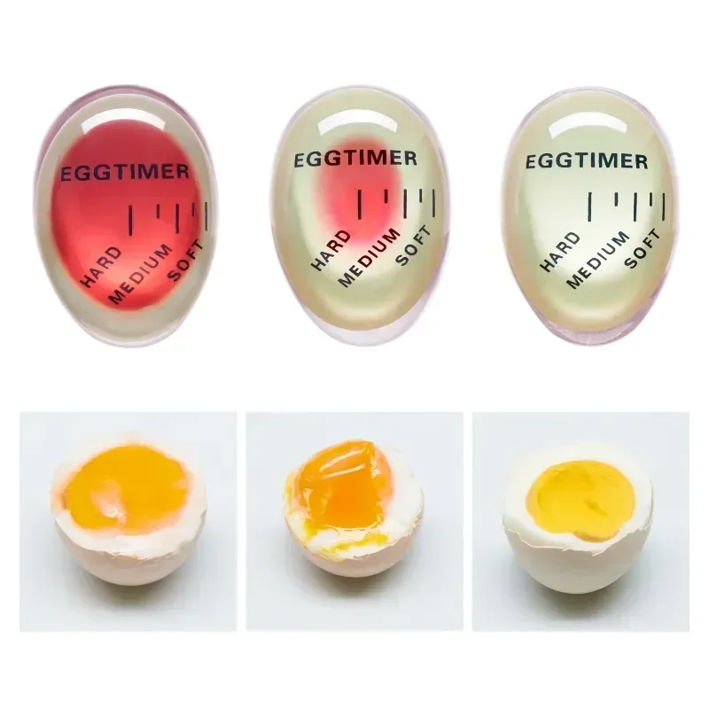 Egg Timer Kitchen Electronics Gadgets Color Eggs Cooking Changing Yummy Soft Hard Boiled Eco-Friendly Resin Red Timer Tools 1