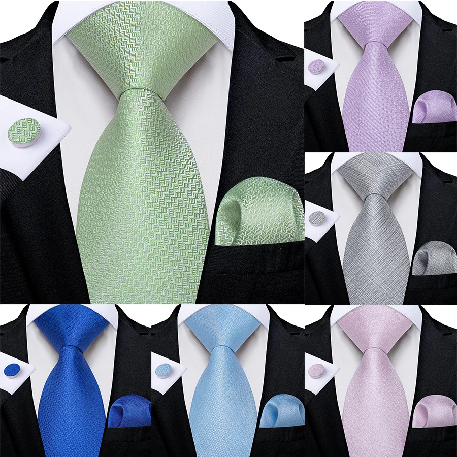 

2023 New Fashion Men's 8cm Tie Set Solid Paisley Plaid Luxury Wedding Party Men Suits Accessories