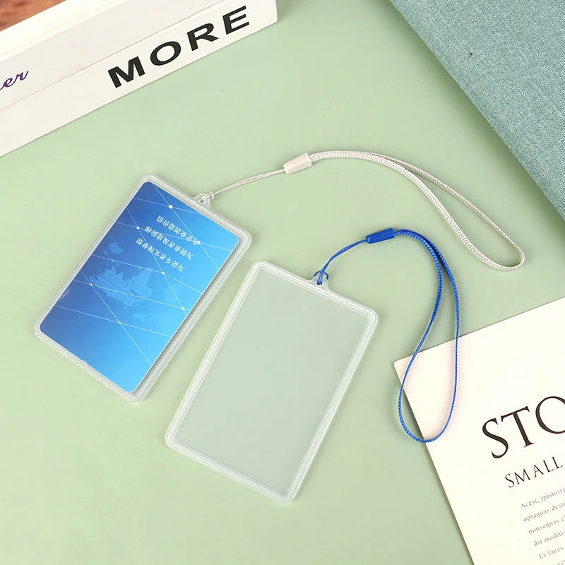 Transparenter Flip Case Cover ID-Karten halter mit Lanyard-Namensschild Studenten bus karte Kreditkarte Mitarbeiter Zugangs karten halter – Detail 12
