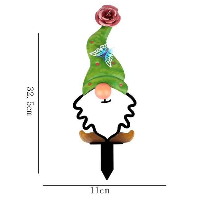 Tavaszi Húsvéti Kültéri Udvar Otthoni Dekoráció Elf Szobor Gnóm Gyeptáblák Fém Sziluettek Figure - Image 4