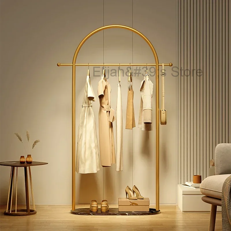 

Aesthetic Minimalist Clothes Rack Metal Standing Girls Designer Display Clothes Rack Modern Nordic Perchero Household Goods