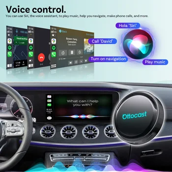 OTTOCAST P3 Pro Android Car Box, Sistema Auto Intelligente con Assistente Vocale AI, Cloud SIM 4G, Doppio Schermo, Connessione Wireless Veloce