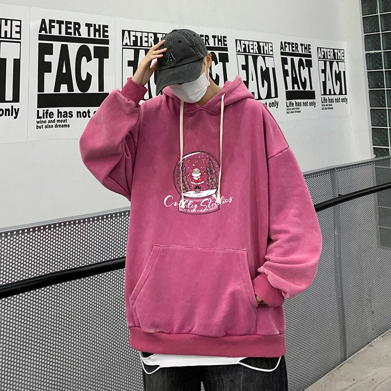 

Christmas hoodie made from old wash vintage fashion hoodie