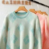 Autumn Winter Men's 100% Merino Wool Multicolor Sweater Round Neck Pullover Cashmere Thickening Tops Long Sleeve Knitwear Soft 5