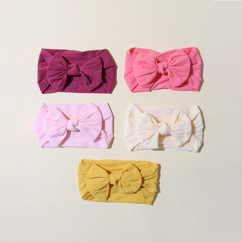 Hair Accessories 5Pcs/Set Baby Headband Cute Bowknot Newborn Girls Hair Band Soft Elastic Kids