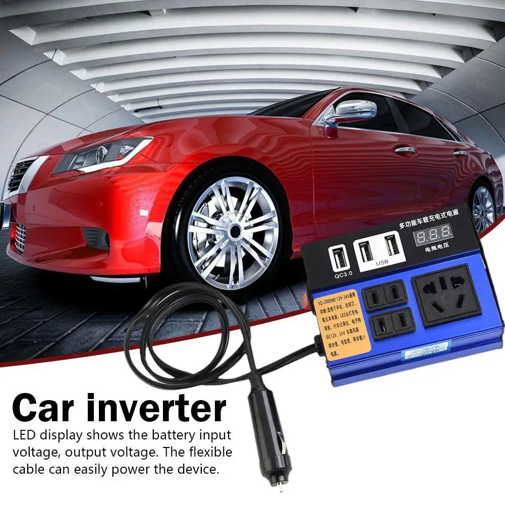 

Vehicle Mounted Multifunctional Inverter 12V/24V/220V Conversion Booster Charger Universal Power For Automobiles Truck Auto