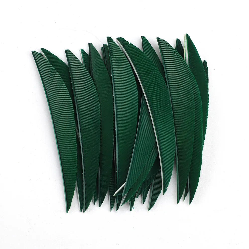 50pcs  3inch Banana Fletching Arrow Feathers Real Natural feather Turkey Feather Archery Arrow Accessory Fletches Vanes 6