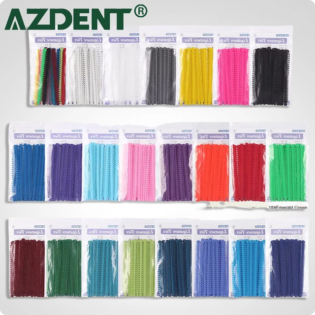 1000/1014 Ties/Bag Dental Orthodontics Ligature Ties Elastic Rubber Rings for Braces Brackets Dentistry Orthodontics Material