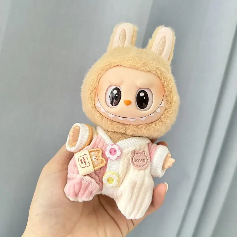 thumbnail image 1 of Mini ropa de muñeca de peluche, accesorios y atuendos para Corea Kpop Exo Labubu V1 V2 Idol sentado fiesta Goose moda peluche ropa regalo, 1 of 5