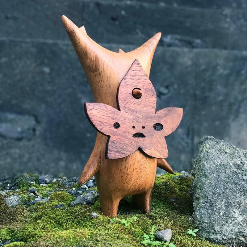 Korok Statue Wooden Resin Handwork Statues Family Game Lovers
