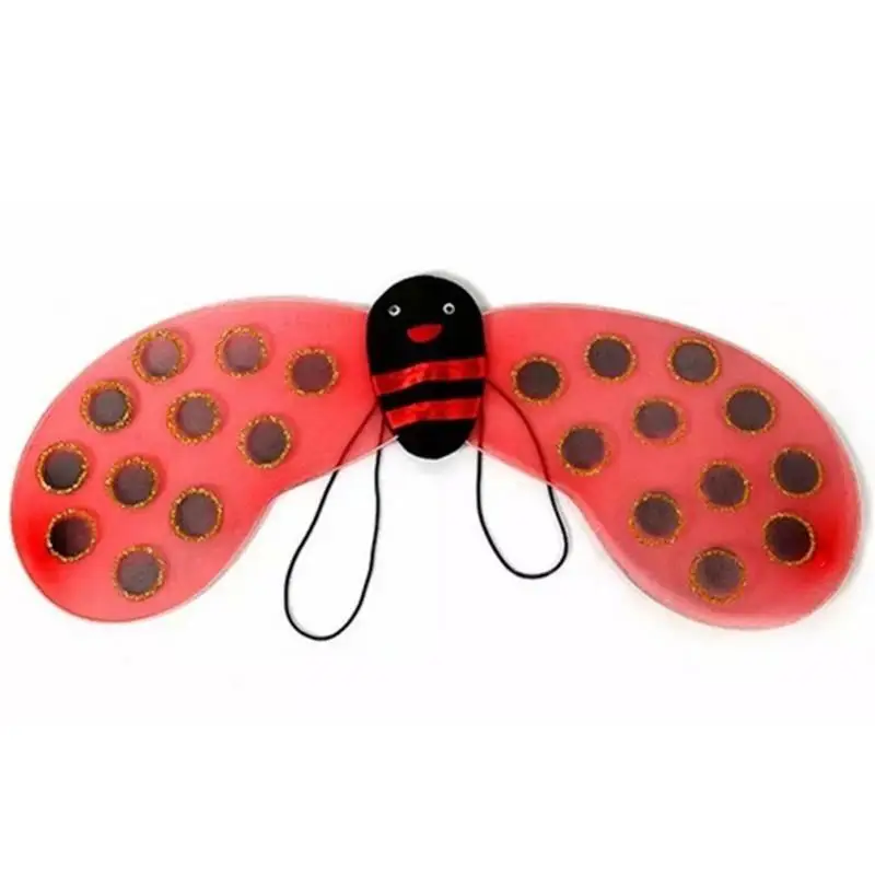 3/4Pc Little Bee Children's Performance Costume Yellow Red Little Bee Dance Skirt Set Birthday Party Bee Elf Headwear Wings Wand