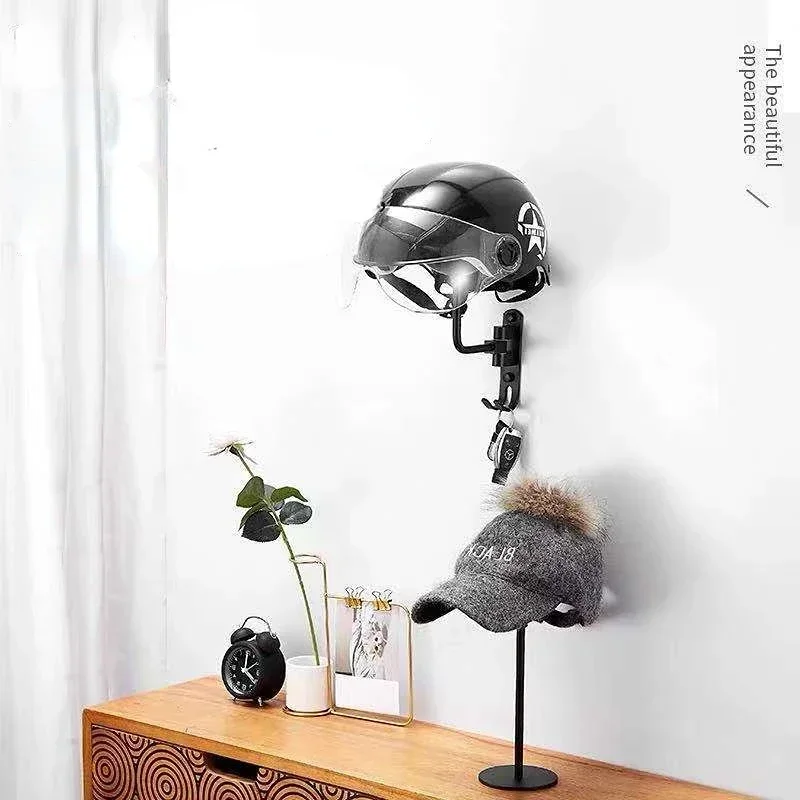 180&deg; Rotation Motorcycle Helmet Holder Wall Mount Helmet Hanger Stand Rack Storage Hook Motorcycle Bike Helmets motorcycle helmet holder