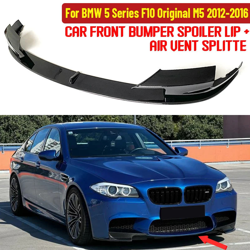 

MP Style 4x Car Front Bumper Lip Diffuser Splitters Body Kit Aprons Cover Guard Trim For BMW 5 Series F10 Original M5 2010-2016
