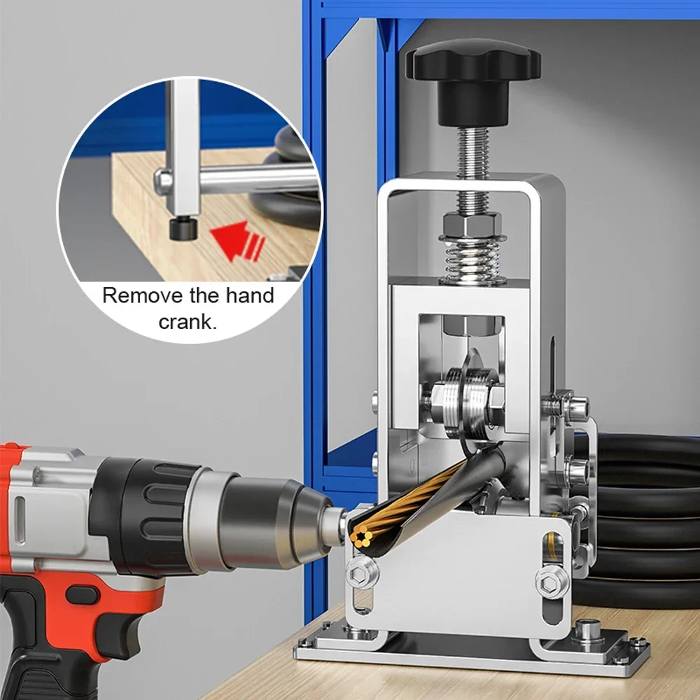 

Wire Stripper Manual Wire Stripping Tool 1-25mm Cable Electric Peeling Machine Hand Crank Support Use with Hand Electric Drill