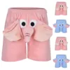 Men Shorts Funny Elephant Boxer Novelty Shorts Humorous Underwear Animal Themed Boxers Shorts Pants Play Strange Pajama Pants 1