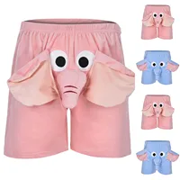Men Shorts Funny Elephant Boxer Novelty Shorts Humorous Underwear Animal Themed Boxers Shorts Pants Play Strange Pajama Pants 1