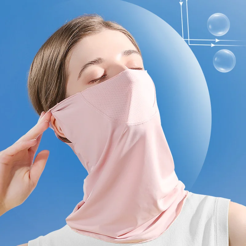 1pc Women's Breathable Neck Gaiter Face Mask Balaclava With Ear Loop Filter Dust Mask Scarf for Summer Outdoor Running/Sports