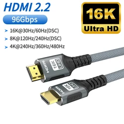 Ultra High - Speed 48Gbps HDMI Cable - 3m, Supports 8K & 4K Resolutions, Ideal - 3m (16K HDMI2.2)