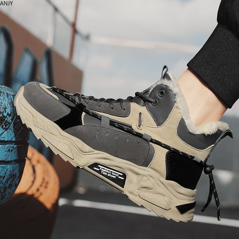

High Top Men's Sports Shoes 2024 Military Combat Boots Outdoor Hiking Winter Shoes Light Non-slip Men Desert Ankle Boots