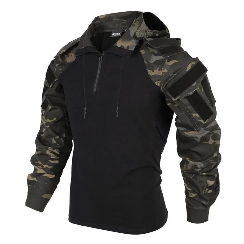 US Army CP Camouflage Multicam Military Combat T-Shirt Men Tactical Shirt Airsoft Paintball Camping Hunting Clothing 3