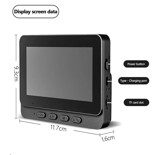 4.3'' IPS Screen Wireless Intercom Doorbell Camera Smart HD Night Vision Two-Way Audio Waterproof Home Security Video Eye Bell 2