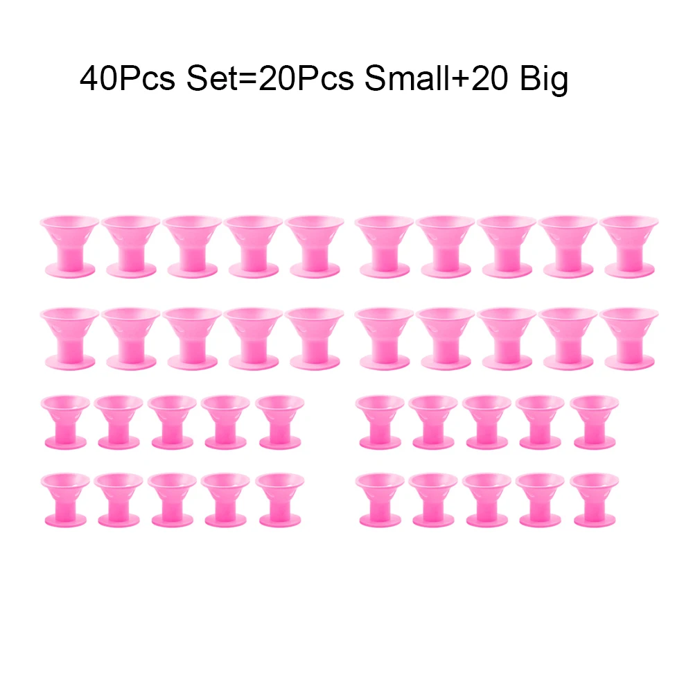 Hair Styling Tool Hair Curling Tools 20Pcs Set Silicone Curlers Heatless Sleeping Bangs Roll Mushroom Bell Curlers Curly Hair Tubes For Women
