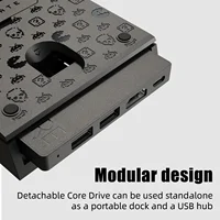 Savage Raven โดย Skull & Co. Jumpgate Dock USB C Hub แท่นวางแบบพกพาสำหรับ Switch 2 และอุปกรณ์เสริมเกม OLED 4