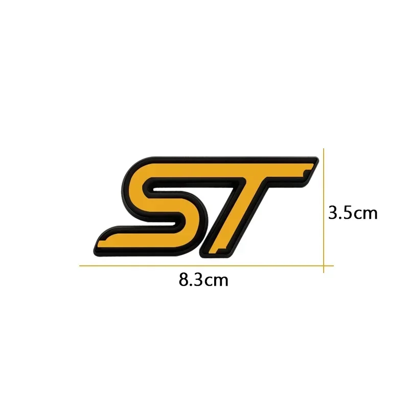 3D Metal ST Badge Decal Car Body Emblem Rear Trunk Sticker for Ford Everest Fiesta Focus Mondeo Ranger Mustang Transit Explorer