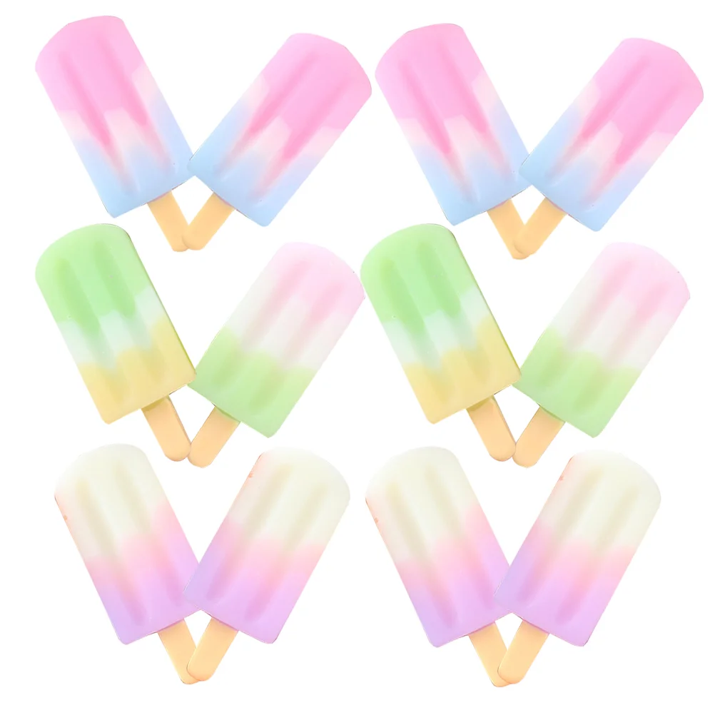 12 Pcs Simulation Ice Cream Phone Shell Accessories Miniature Dessert Icecreams