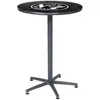 Durable Acrylic Top Cafe Table with Black Accent Trim Adjustable Feet Indoor Gatherings Easy Assembly Contemporary Coffee Table 2