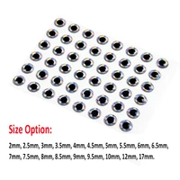 [100PCS] 3D  Eyes for Lure Making Fly Tying Stick Fishing Silver 3mm 4mm 5mm 6mm 7mm 8mm 9mm 10mm 11mm 12mm 14mm 16mm 18mm 20mm 2