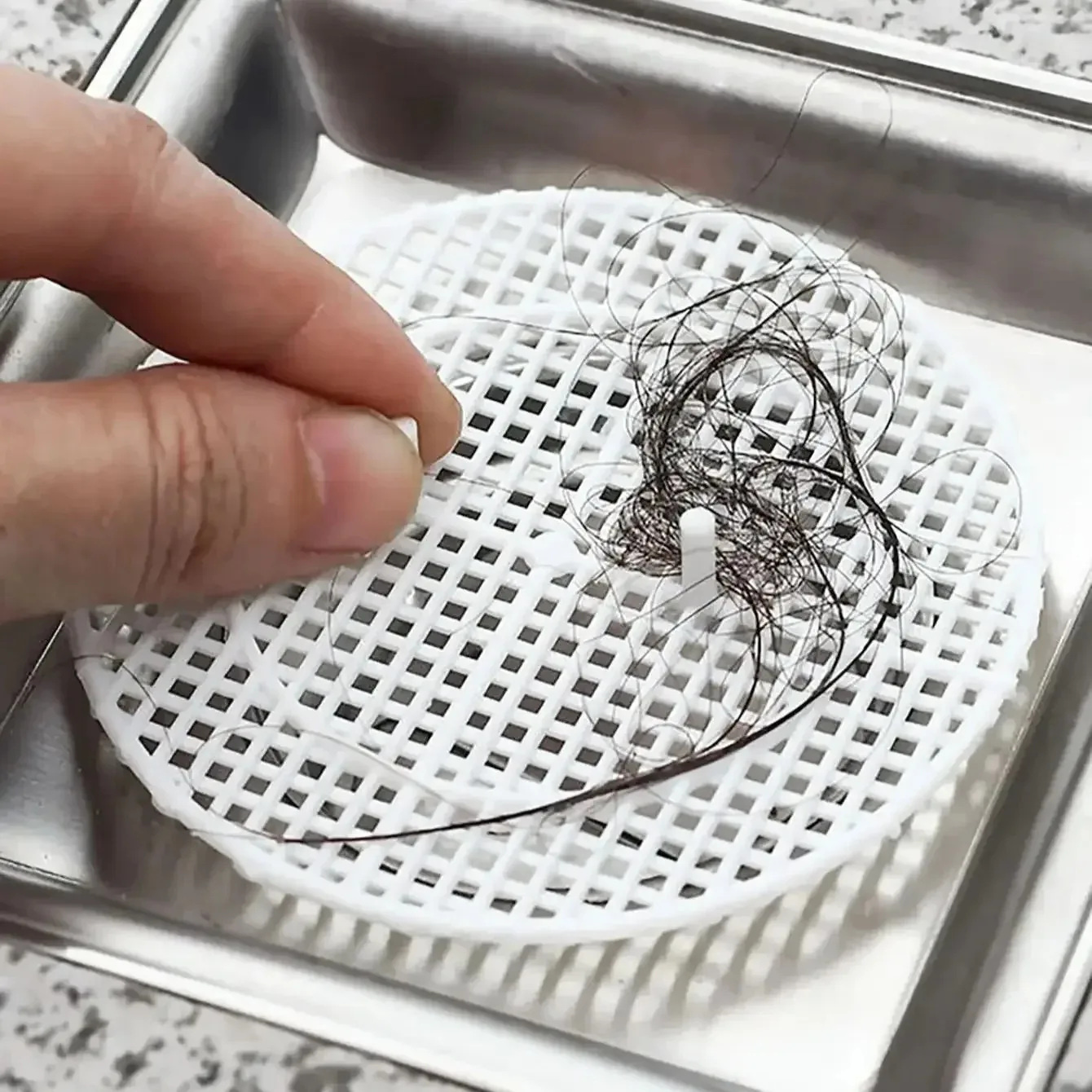 2pcs Square Drain Cover For Shower Anti Sink Clogging