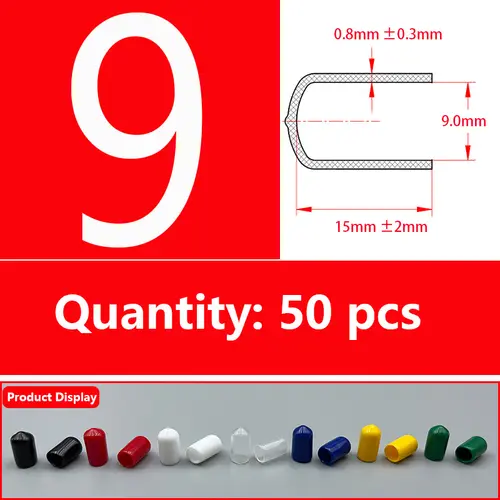 Rubber Cap Sleeve Soft Elasticity Silicone Protective Cover  Sealing Plug Thread Protection Sleeve Black Red White Blue 1.5-24mm - Image 21