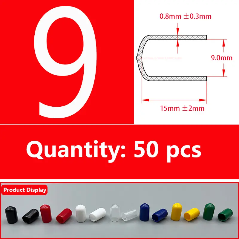 Rubber Cap Sleeve Soft Elasticity Silicone Protective Cover  Sealing Plug Thread Protection Sleeve Black Red White Blue 1.5-24mm - Image 21