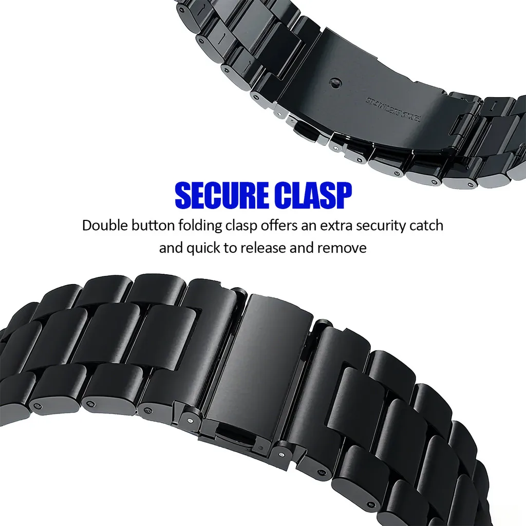 Sleek Stainless Steel Watchband - Elegant Correa Accessory