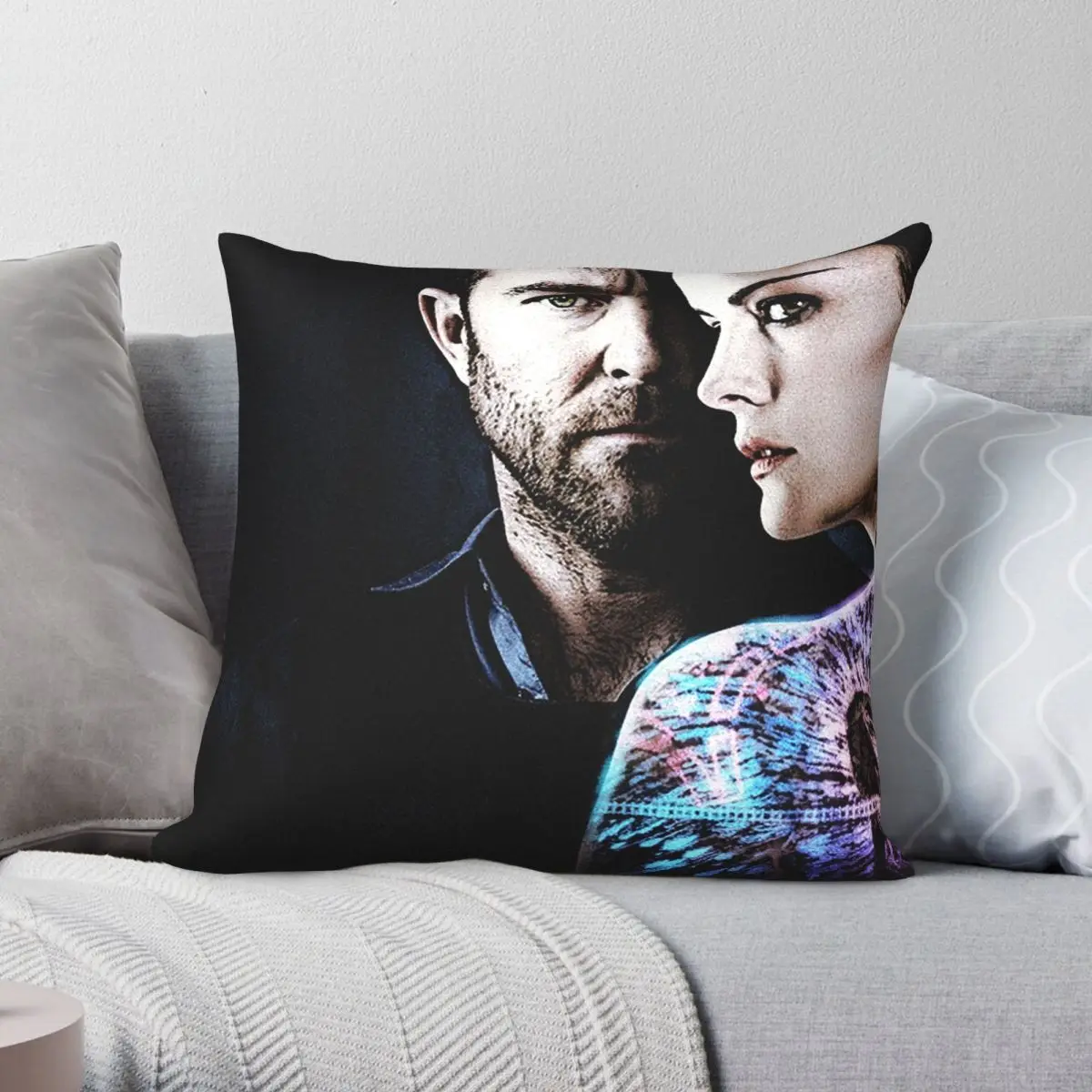 

Blindspot Poster Season Pillowcase Polyester Linen Velvet Creative Zip Decor Sofa Seater Cushion Case 18"