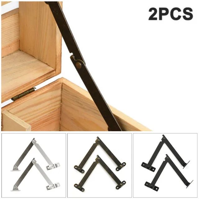2PCS Metal Lid Support Hinges Stay Antique Bronze Iron Decor Hinge Box Furniture Furniture Hinges Accessories New 2PCS Metal Lid Support Hinges Stay Antique Bronze Iron Decor Hinge Box Furniture Furniture Hinges Accessories New